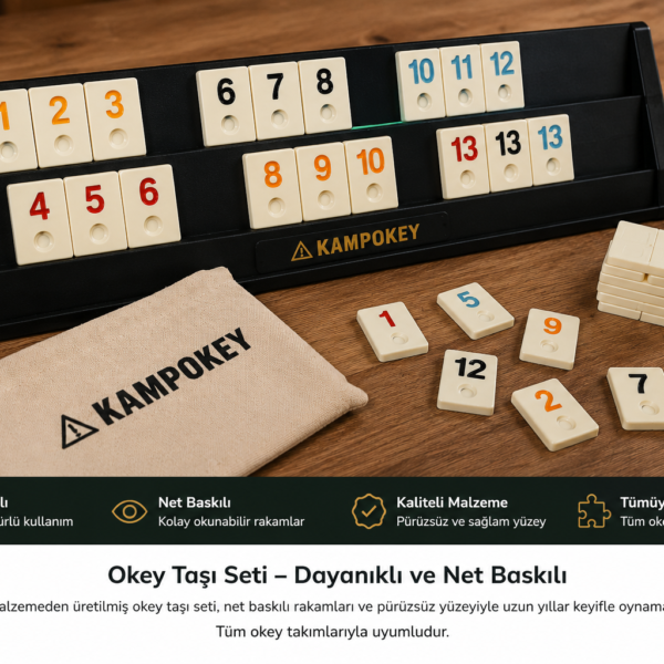 Okey Taşı Seti – Dayanıklı ve Net Baskılı